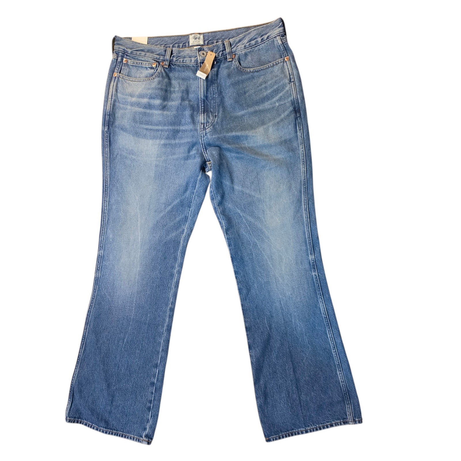 J.Crew Mens Bootcut Jeans Blue Denim 35x32 Medium Wash Dm9594 New